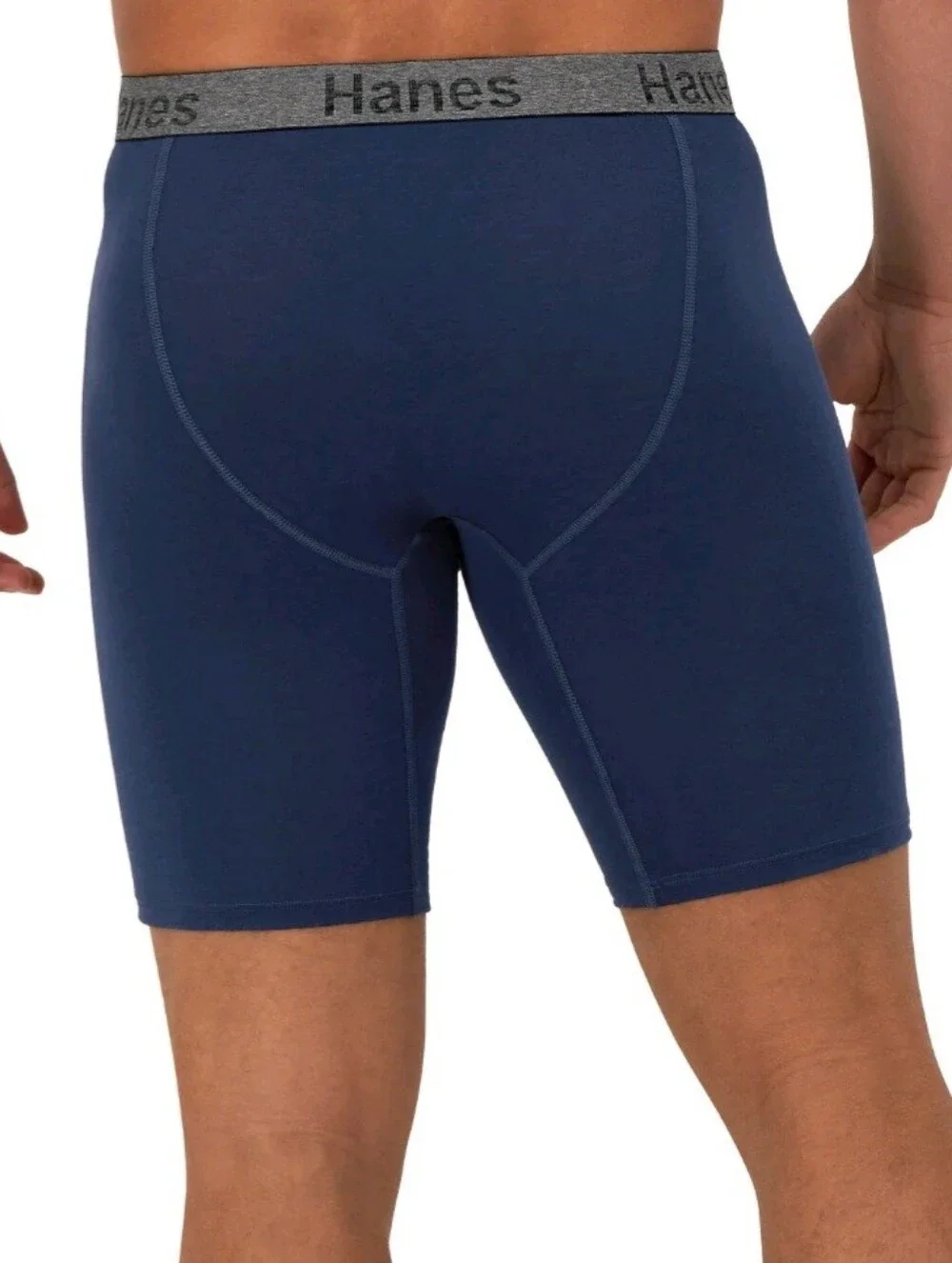 Hanes Men’s 3-Pack Boxer Briefs – Black, Gray & Blue. Size Small. NWT.